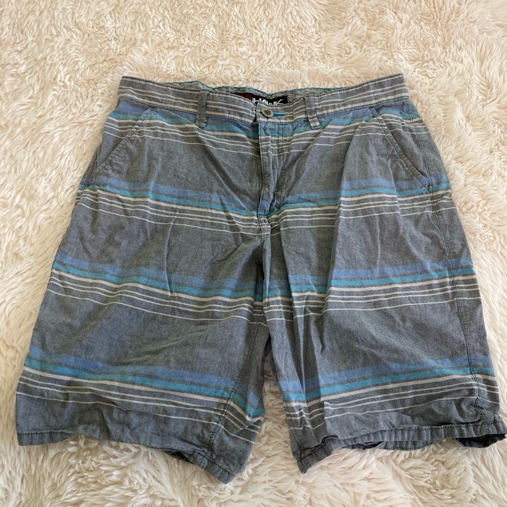 Tony Hawk Men's Gray Shorts with Blue Stripes